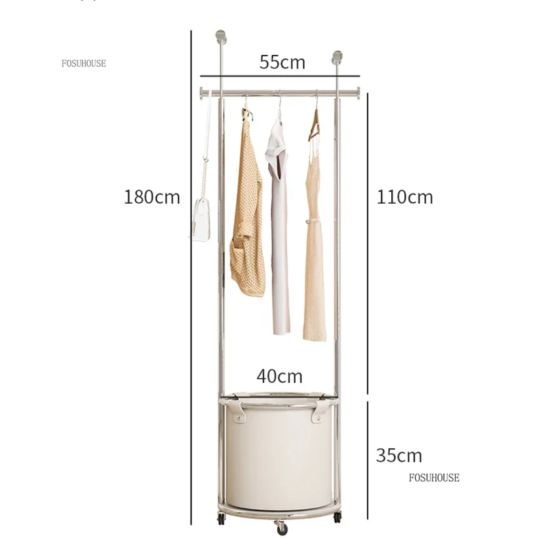 Скандинавская вешалка для пальто из нержавеющей стали подвижная одежды дома