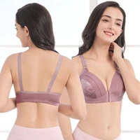 push up bra front closure sexy sports bra for women underwear wireless bralette female gather floral brassiere top plus size