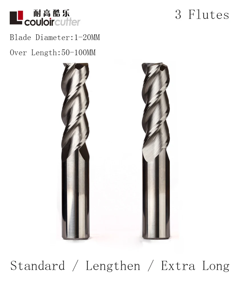 

Фрезерные инструменты, твердосплавная Концевая фреза для дерева, меди, ЧПУ, 3 канавки, 1 мм-20 мм, Концевая фреза для алюминия, дерева, МДФ, ПВХ