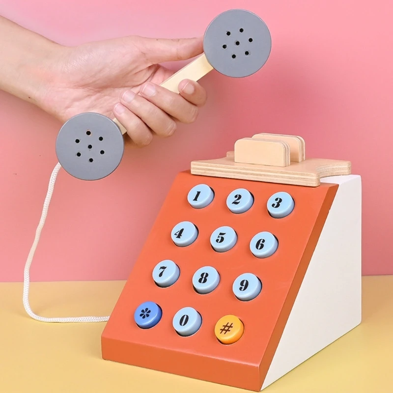 

Early Education Telephone Deft Workmanship Imitation Exploration Wooden Toy Enlightenment Brain Toy