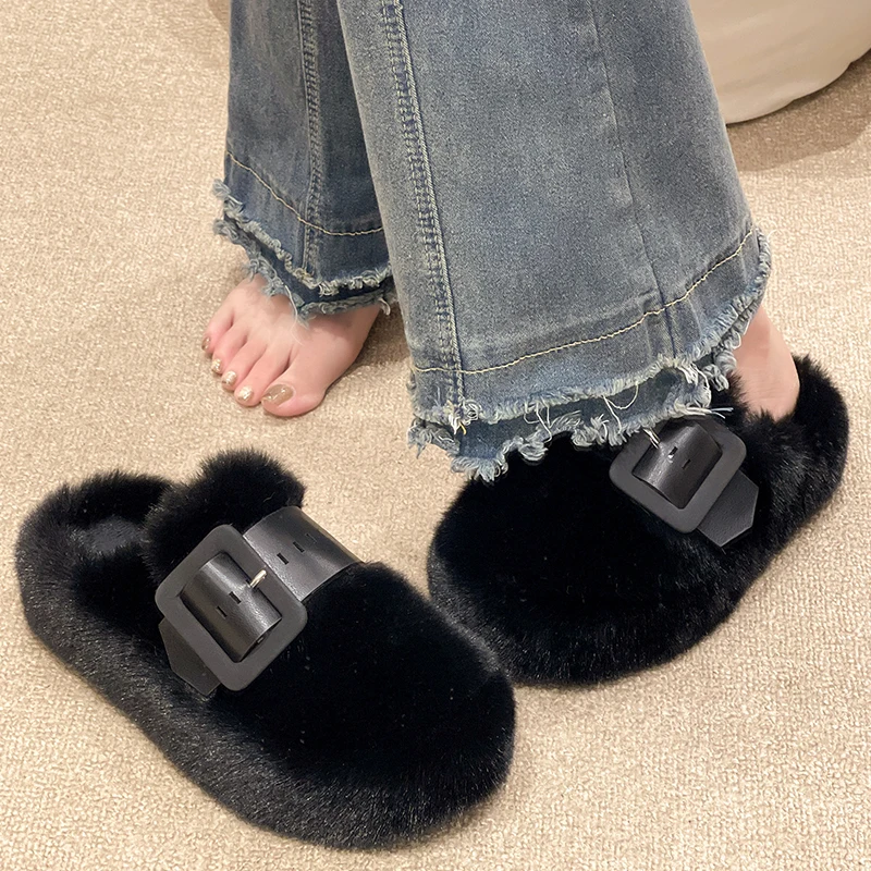 Тапочки с закрытым носком шерстяные 0 женская обувь на открытом воздухе 224 осень и