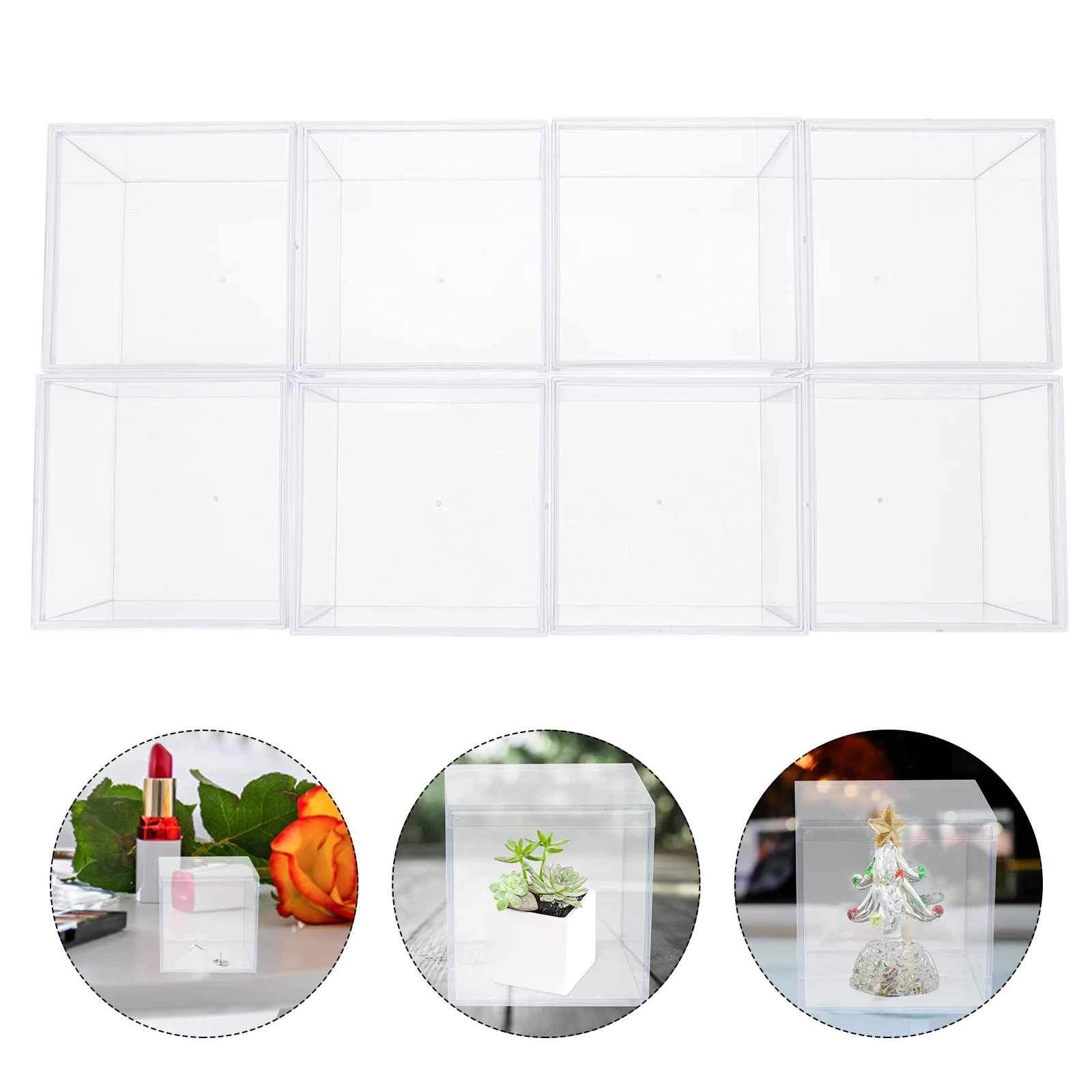 

Storage Box Small Plastic Containers Lids Acrylic Boxes Display Organizing Clear Jewelry