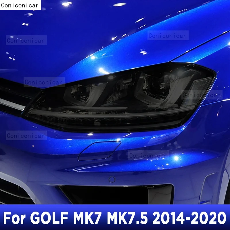 

For GOLF MK7 MK7.5 2014-2020 Car Exterior Headlight Anti-scratch Front Lamp Tint TPU Protective Film Repair Accessories Sticker