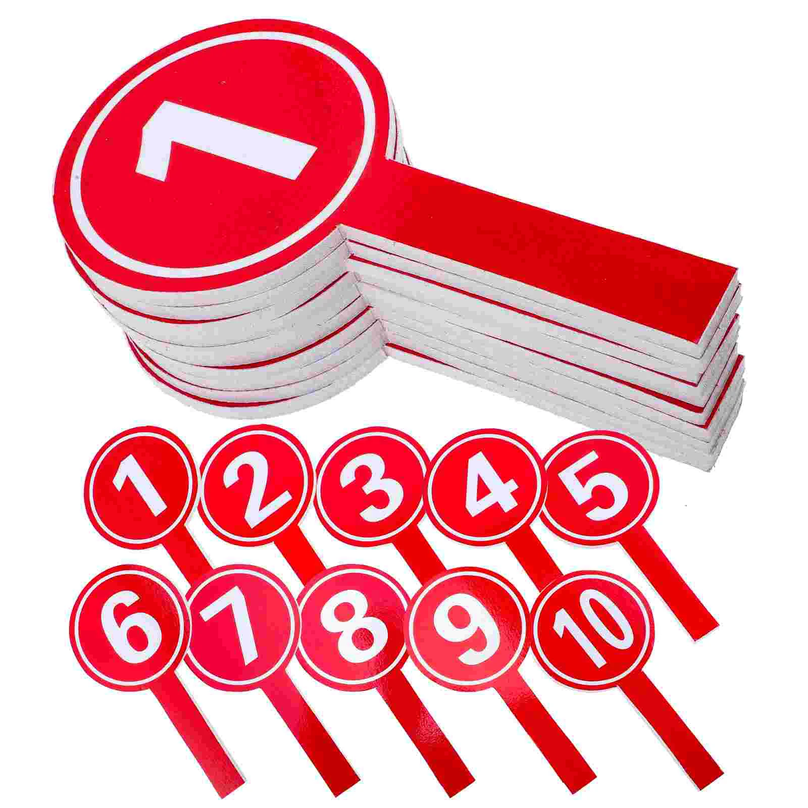 

10 Pcs Score Boards Paddles Number Multi-function Auction Multi-use Handheld Scoreboards