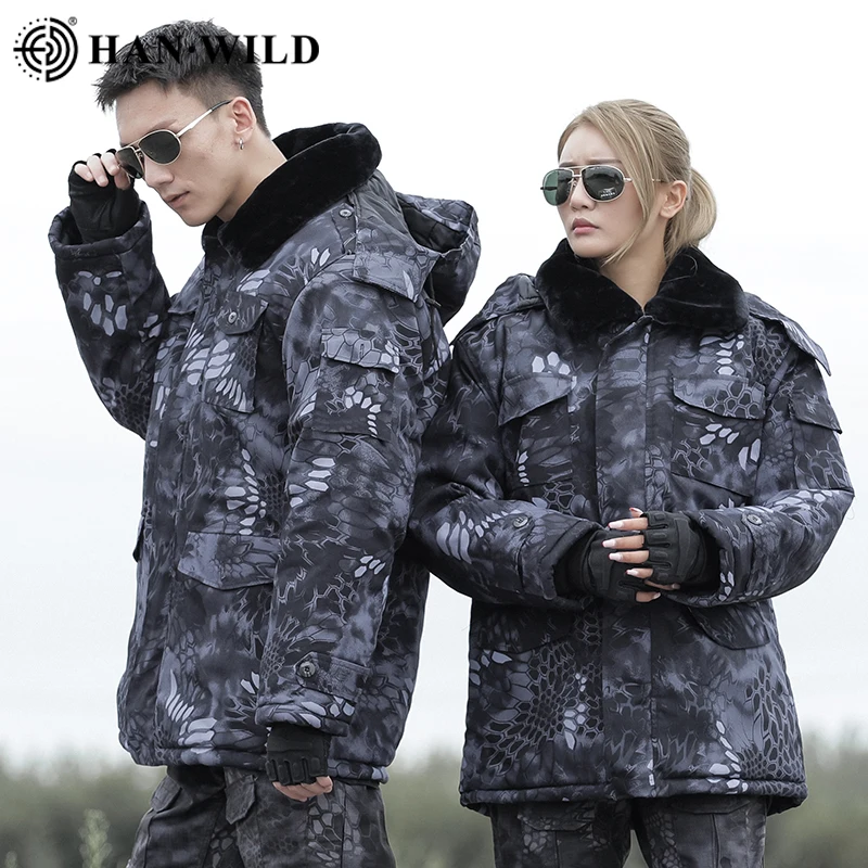 -25°F Men Winter Jacket Warm Thick Parkas Military Jacket Outwear Outfits Army Windproof Parka Hunting Clothes Coats Men Korean