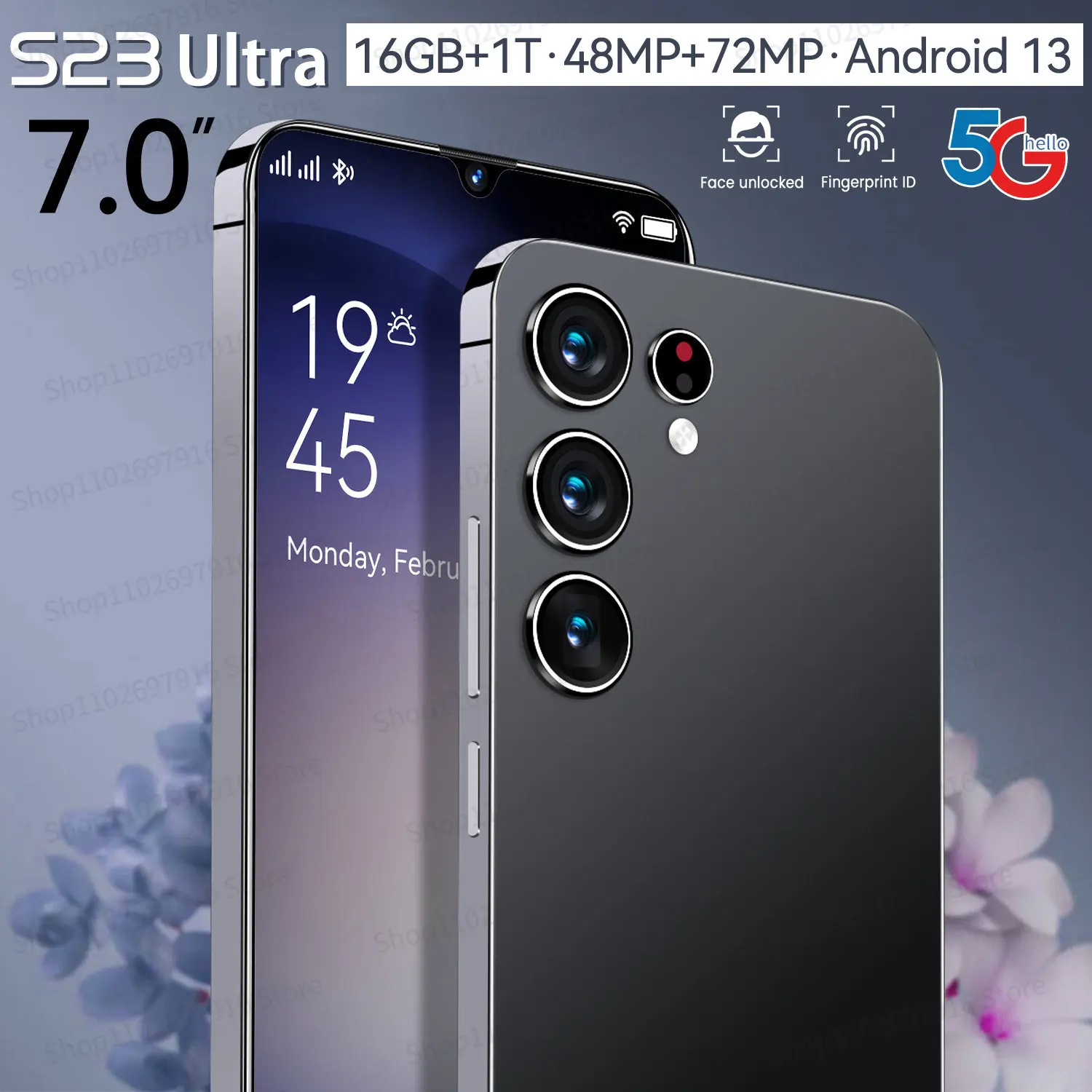 

Mobile Phones S23 Ultra 7.0 HD Screen SmartPhone Original 5G 4G Dual Sim Celulares Android 13 Unlocked 72MP 6800mAh Cell Phone