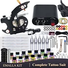Набор для татуировок EMALLA, полный набор тату-машинки с чернилами, блок питания, захваты для татуировок, аксессуары, принадлежности для татуировок