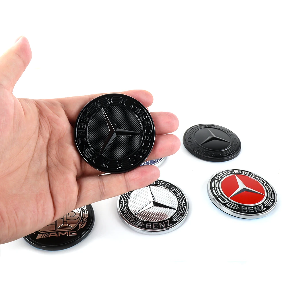 57 мм ABS автомобильная передняя эмблема наклейка авто украшение для Mercedes Benz AMG GLK GLA