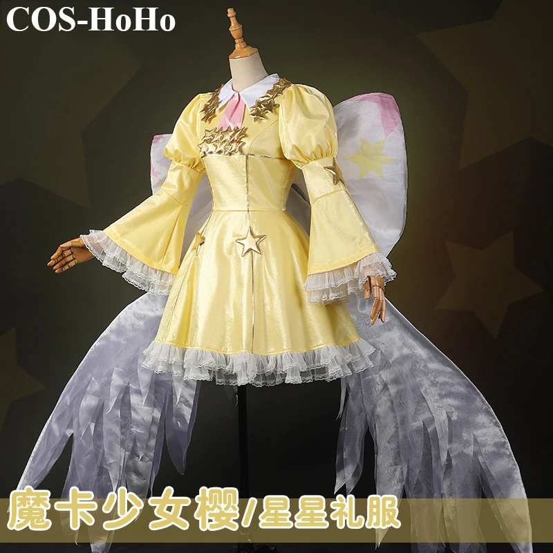 

COS-HoHo Anime Cardcaptor Sakura Kinomoto Sakura Stars Dress Lovely Uniform Cosplay Costume Halloween Party Outfit Women