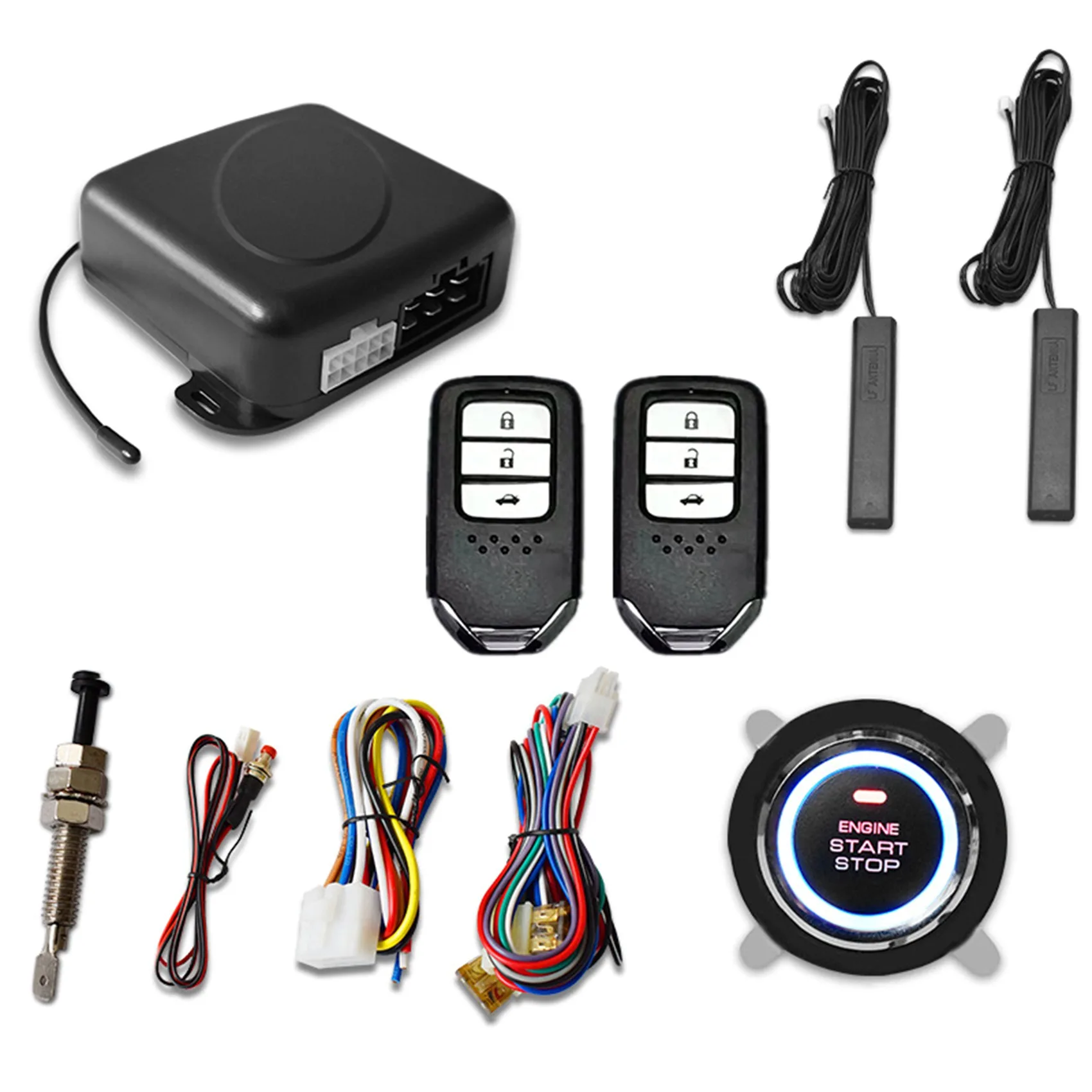 

12V Remote Control One Key Start PKE Full Function One Key Start Ignition System Sound and Light Reminder