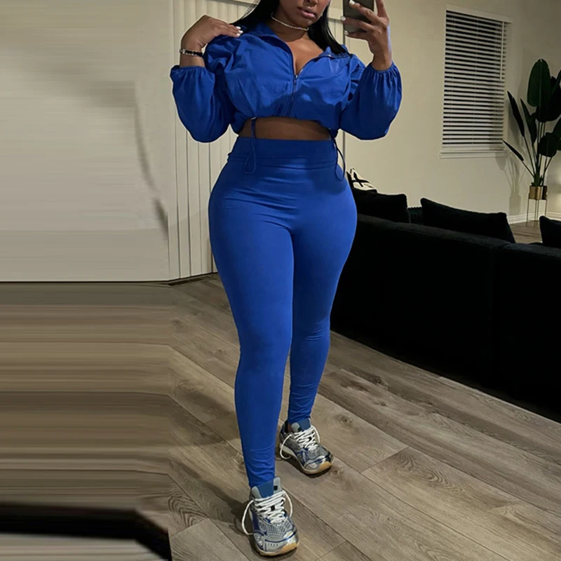 Женский спортивный костюм с длинным рукавом повседневный комплект из двух