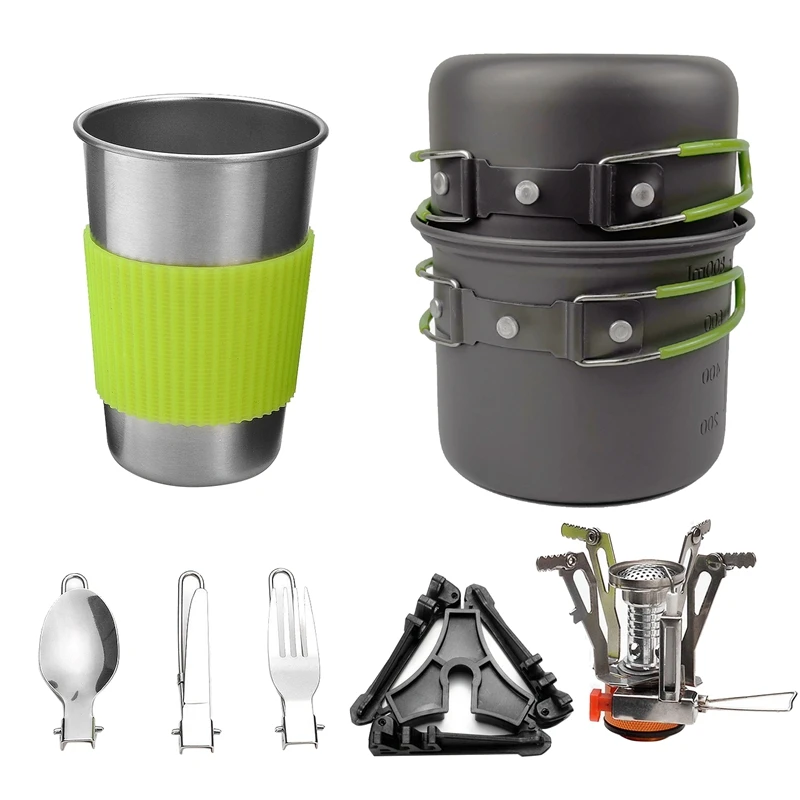 

Набор посуды для кемпинга, чашки, тарелки, вилки, ложки, комплект для пешего туризма, кемпинга, пешего туризма и пикника