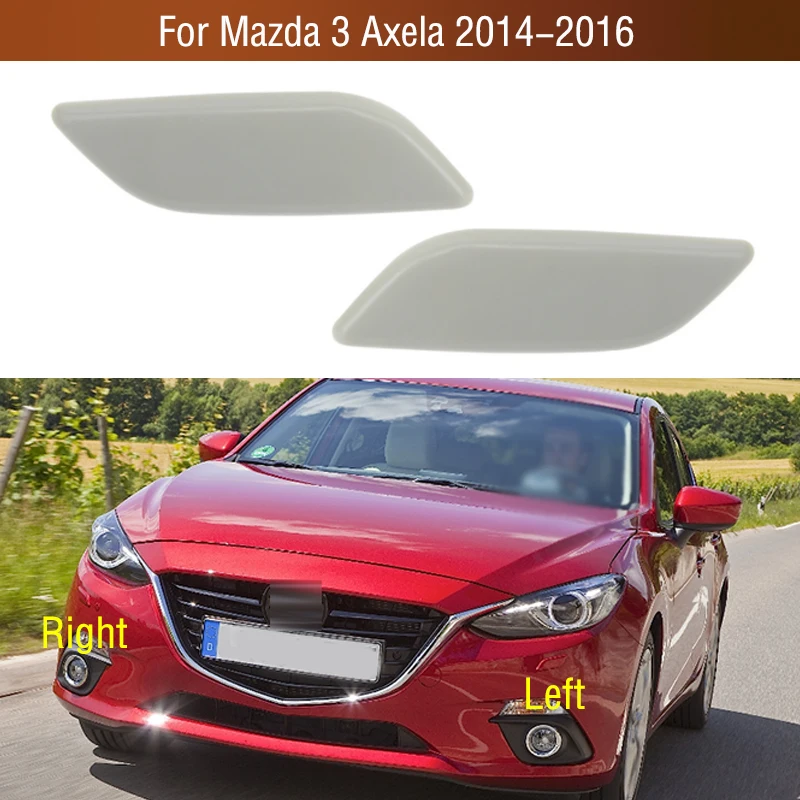 

For Mazda 3 Axela BM 2014 2015 2016 Unpainted Front Bumper Head Light Lamp Washer Nozzle Cover Lid Water Spray Jet Cap