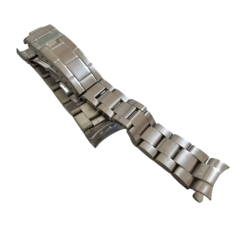 20mm Stainless Steel Brushed Vintage  Oyster Curved End Watch Band Bracelet Strap Fit For RLX Watch