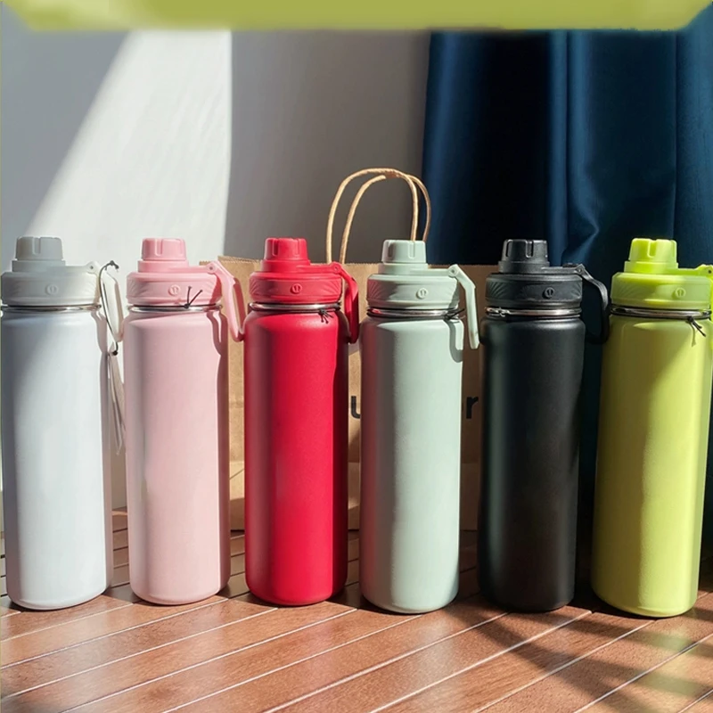 

Lulu Изолированная чашка для воды Спортивная бутылка для воды 710 мл бутылки из нержавеющей стали чистый титан портативная герметичная уличная чашка