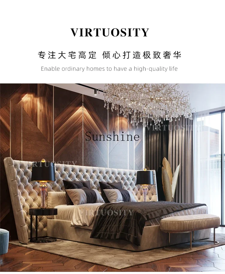 Итальянская главная спальня элитная атмосфера широкоэкранная кровать матовая