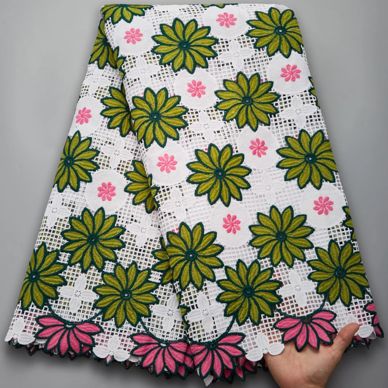 Нигерийский шнур гипюр вышивка кружево 5 ярдов африканская ткань французский