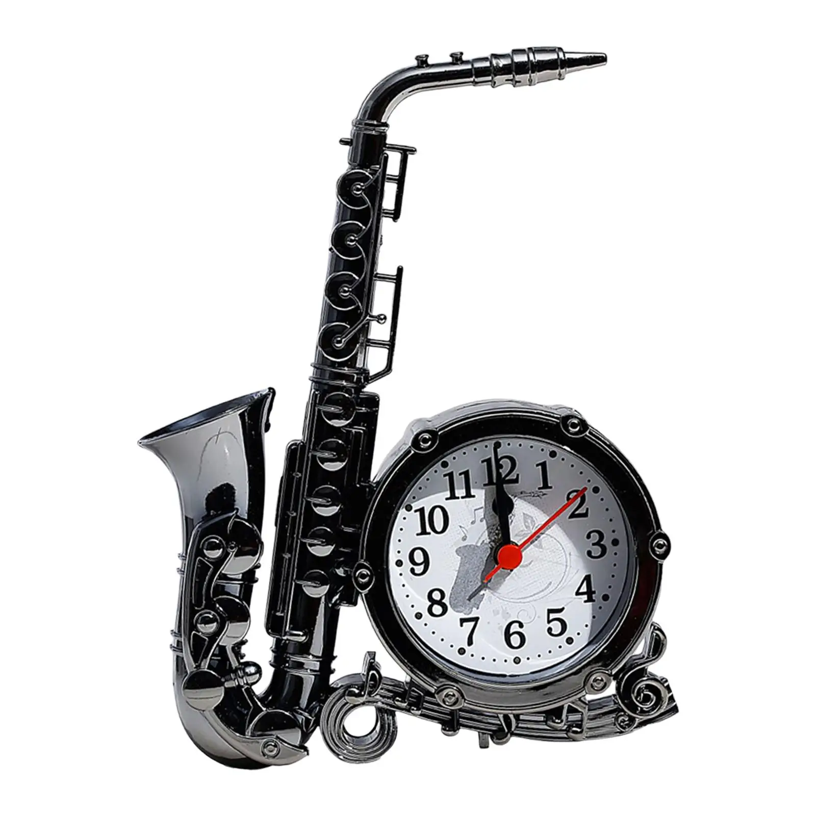 

Часы-саксофоны случайных цветов, компактные римские цифры для украшения полки