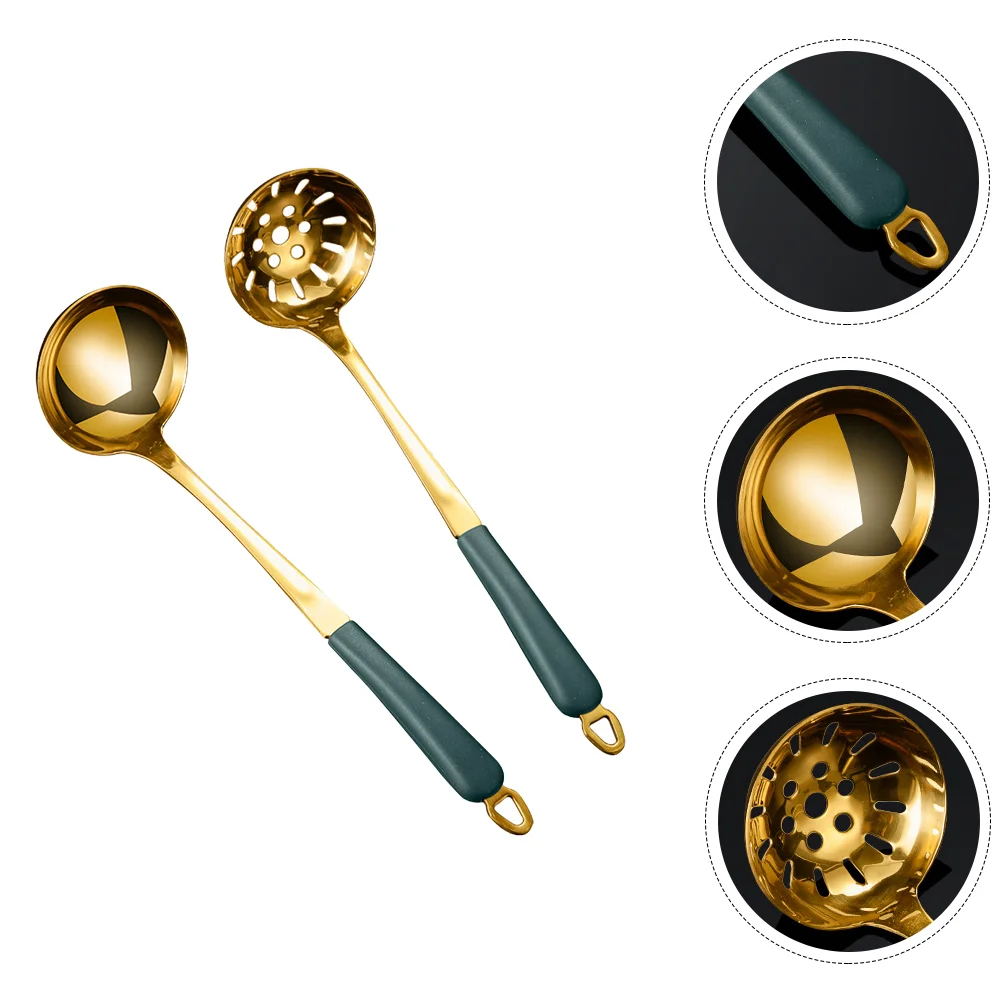

Spoon Ladle Slotted Serving Pot Hot Metal Kitchen Soup Spoons Filter Food Colander Skimmer Strainer Scoops Cooking Cutlery