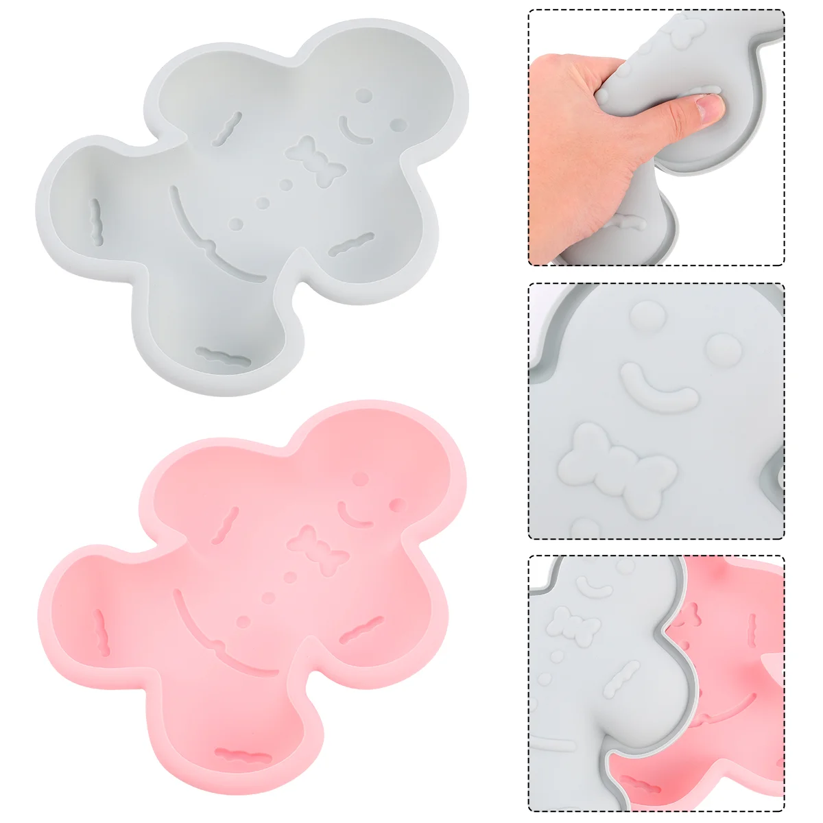 

Molds Baking Mold Silicone Gingerbread Cake Pan Chocolate Man Party Fondant Jelly Soap Pans Supplies Cookie Kitchen accessories