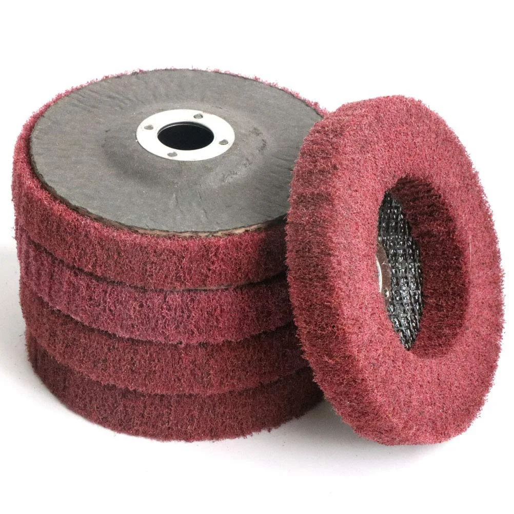 

5Pcs 4 Inch Nylon Fiber Flap Disc Polishing Grinding Wheel Scouring Pad Buffing Wheel for Angle Grinder