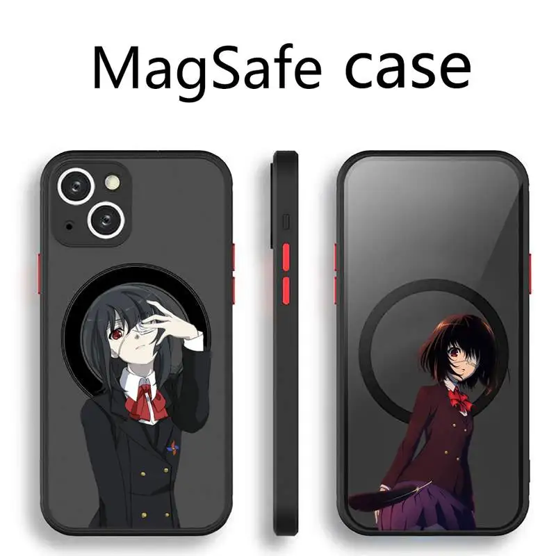 

Another anime Phone Case Transparent Magsafe Magnetic Magnet For iPhone 13 12 11 Pro Max Mini Wireless Charging Cover