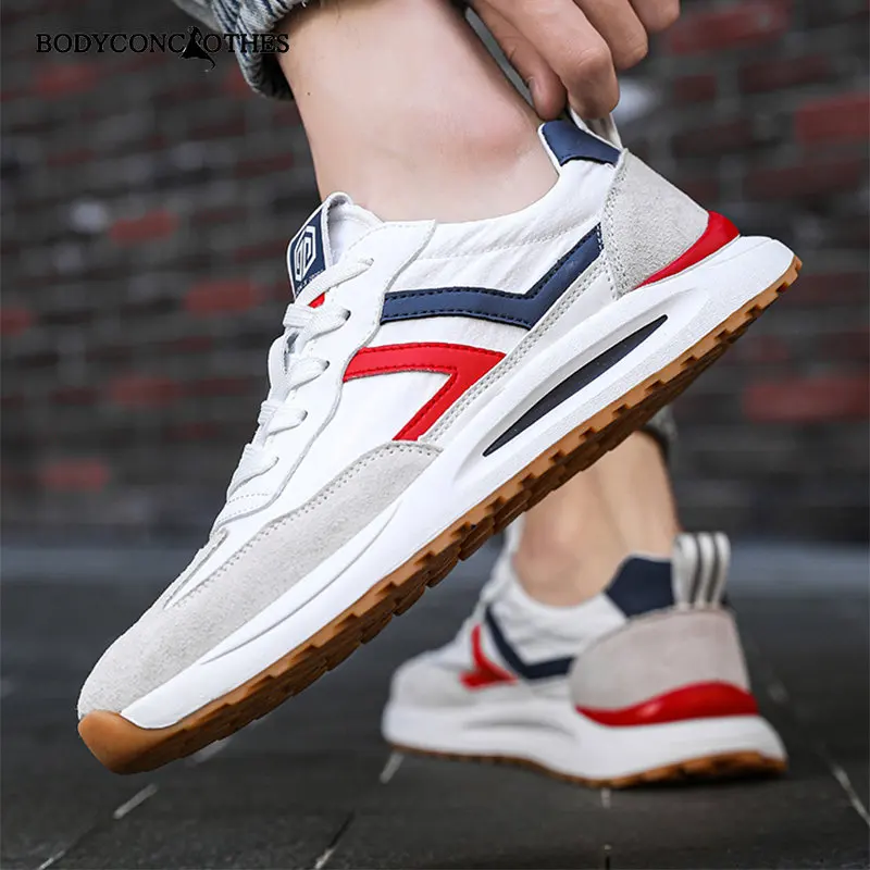 

Мужские кроссовки из дышащего сетчатого материала, на шнуровке