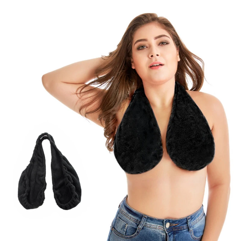 Hanging Neck Pink Top Women's Intimates Breathable Sexy Towel Female Underwear