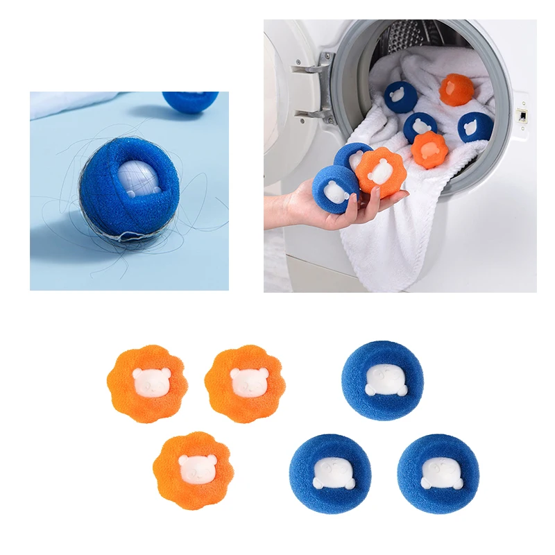 

3Pcs/lot Laundry Balls Catcher Filter Mesh Pouch Cleaning Balls Bag Dirty Fiber Collector Washing Machine Filters Hair Removal