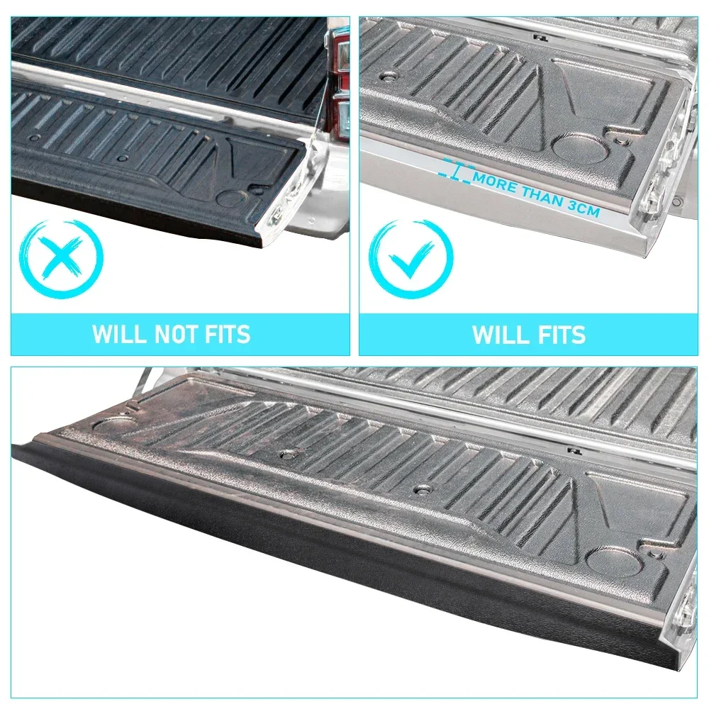 Матовая черная накладка на заднюю дверь защитная для ISUZU DMAX 2021 2022 2023 материал ABS