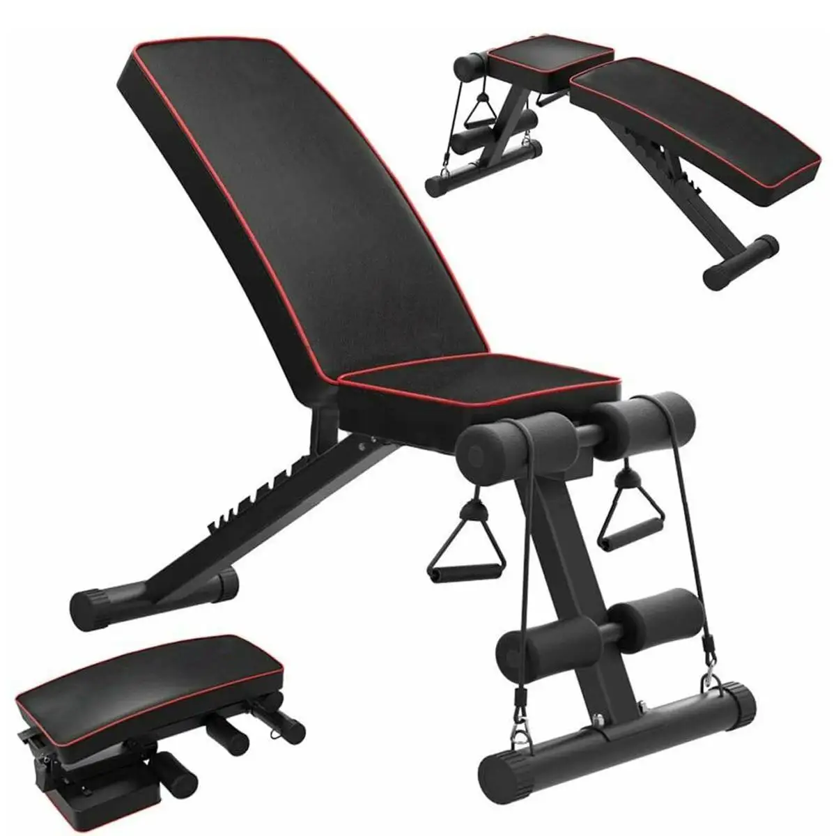 

350KG Foldable Pro Sit Up Bench 7 Gear Adjustment Weight Bench Incline Decline Foldable Workout Gym Exercise Sit-up Bench