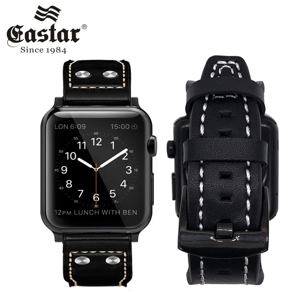 

Leather Watchband for Apple Watch Band Series 4/3/2/1 Sport Leather Bracelet 42 mm 38 mm Strap For iwatch 6 5 4 SE 44mm 40mm