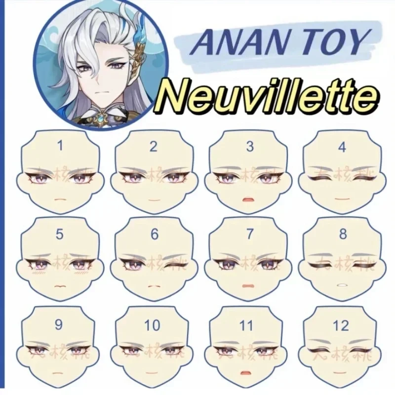 Водная наклейка Neuvillette Ob22/O28/Face Genshin