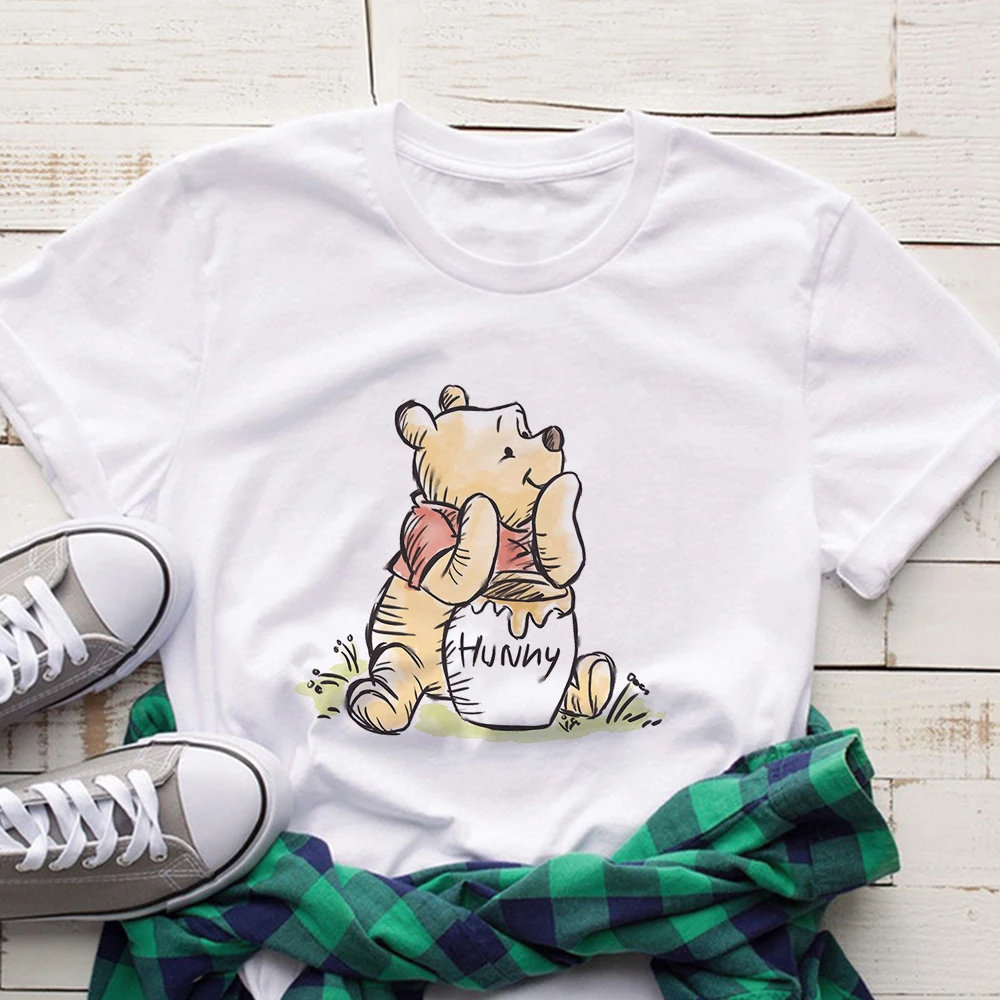 

Disney Winnie the Pooh Print T Shirt Women Short Sleeve Summer Casual Tops Aesthetic Harajuku Fashion Camiseta De Mujer Dropship