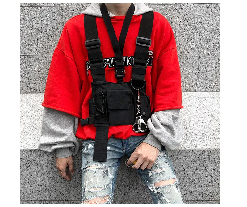 Chest Bag For Men Handbag Messenger Free Shipping Items Canvas Street Hip-hop Style Casual Pocket Daily Collocation Men's Bags