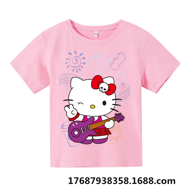 

Футболка детская с коротким рукавом и принтом «Hello kitty»