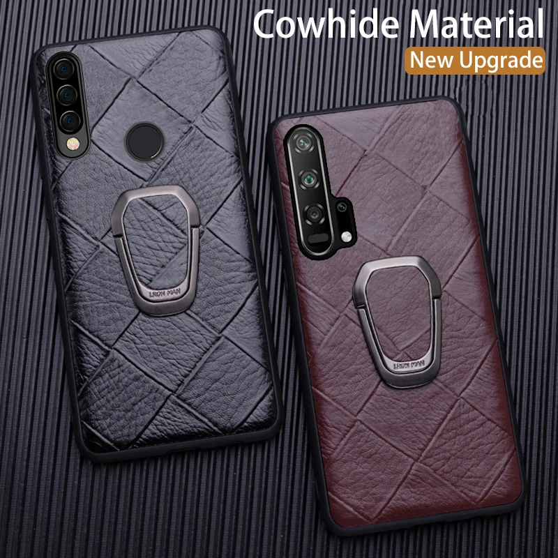 

Leather Phone Case For Huawei Honor50se 50Pro V40 V40 Pro plus X20 SE 9X 10 20 30 Pro Rhombus texture Magnetic Kickstand Cover