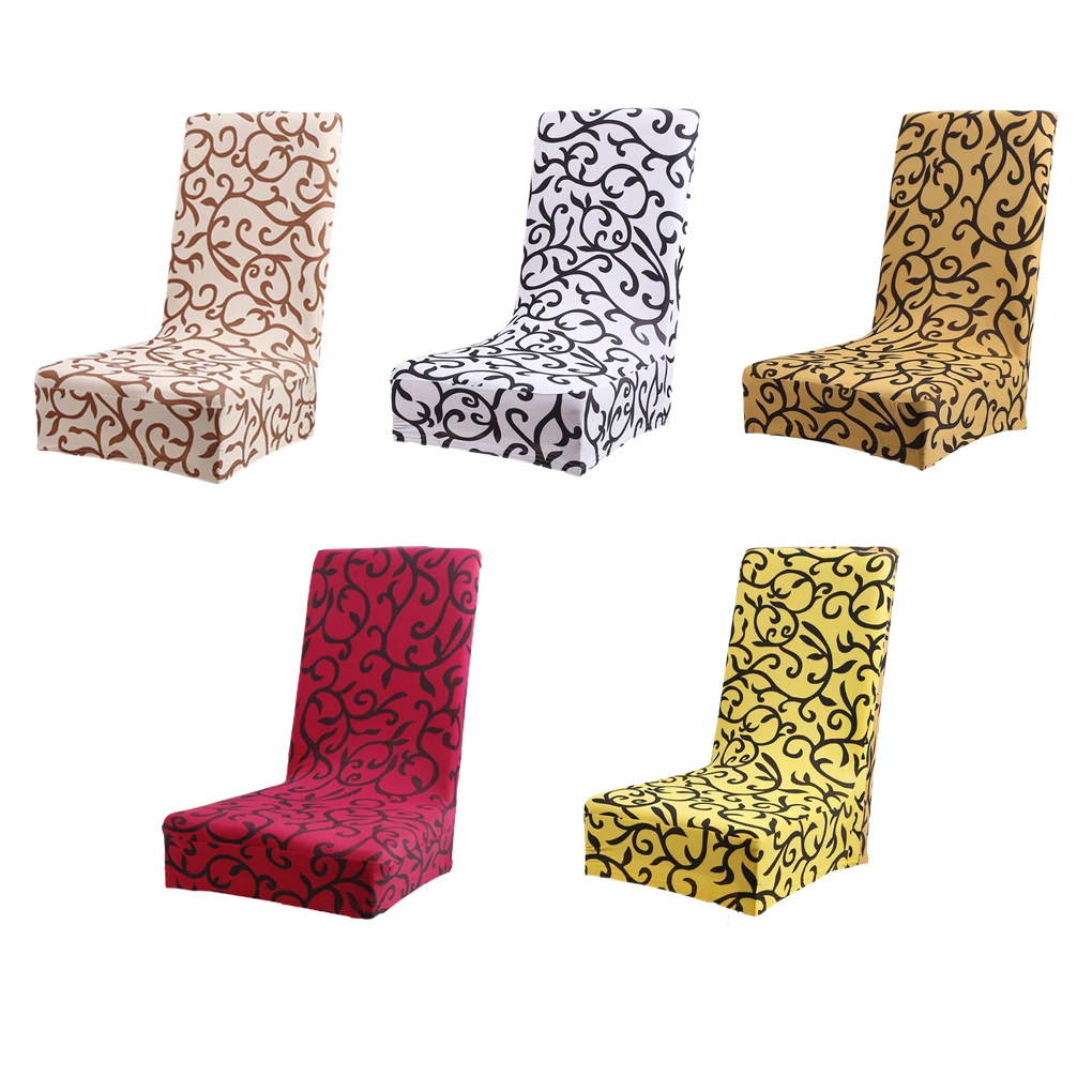 

5 шт./упаковка, мягкие и растягивающиеся чехлы на стулья для столовой