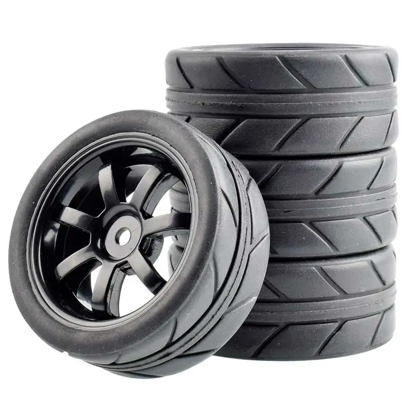 

1:10 Running Tire Model Car Road Racing Street Tire Grip Strong for 94123 Sakura D3d4 Tamiya
