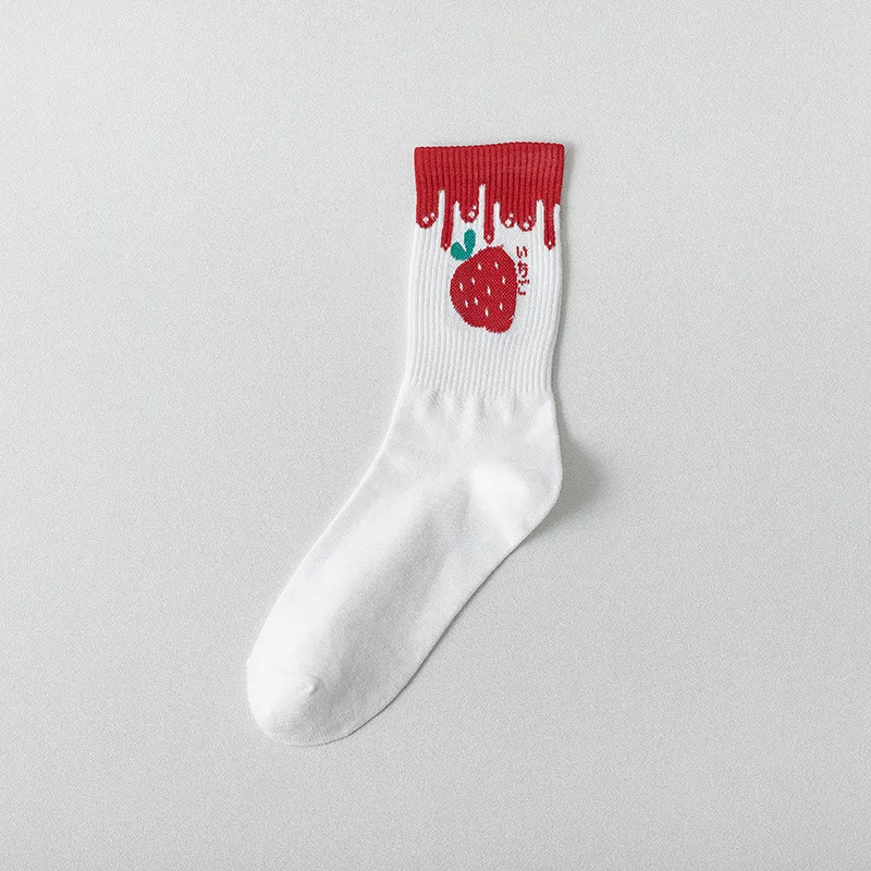 

Милые забавные женские носки с фруктами, женские хлопковые носки, красочные милые круглые носки для женщин, рождественские подарки