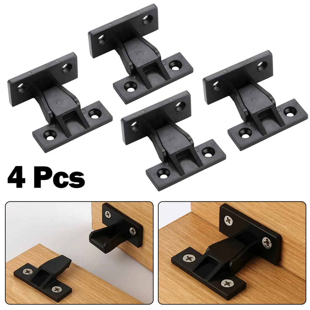 

4pcs Cabinet Roman Column Buckle Push In Fittings Cabinet Catches Kitchen Cabinet Plinth Fasteners Plastic Connection Fastener