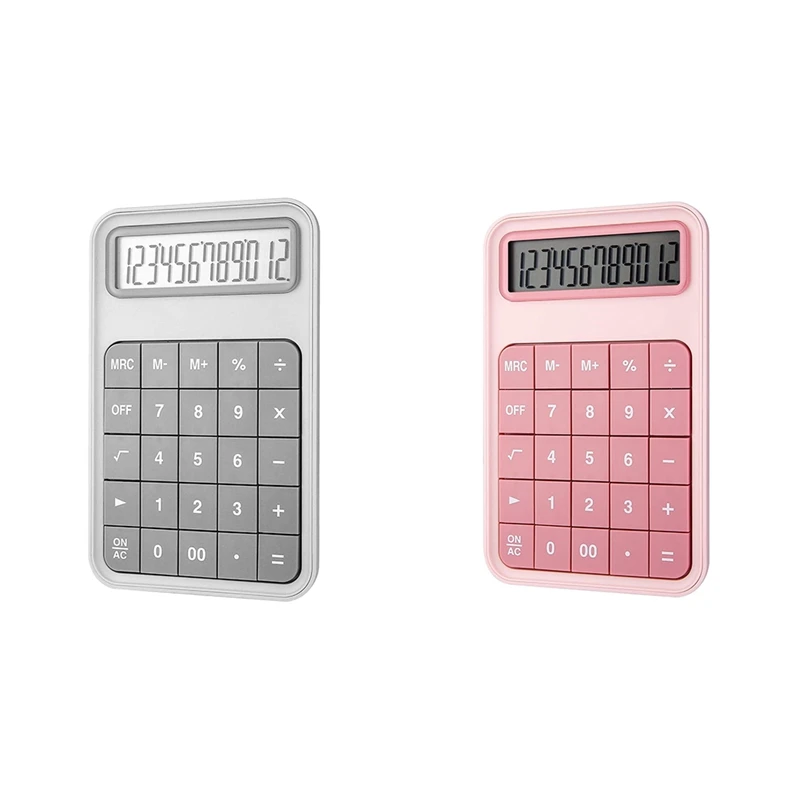 

Desktop Calculator, 12 Digit Large Display Battery LCD Display Office Calculator