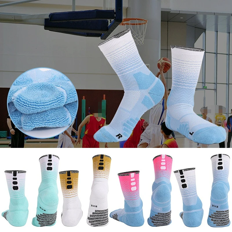 

Fashion Towel Bottom Basketball Socks for Men Thickened Sports Socks for Men Fashion Antiskid Mid Tube Socks Cycling Socks