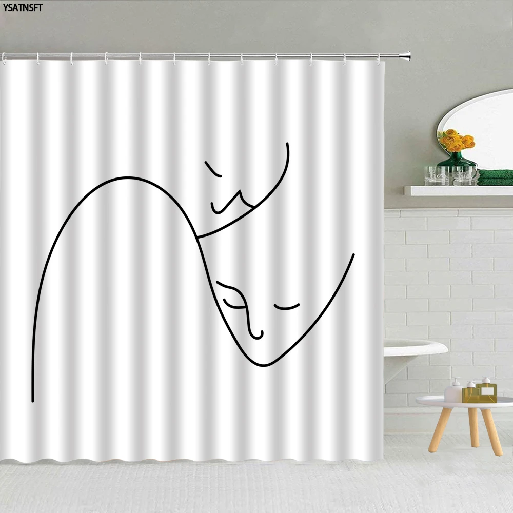 

Curtains Flower Leaf Leaves Bathroom Decor Waterproof Bath Curtain Polyester Fabric Shower Curtain Set