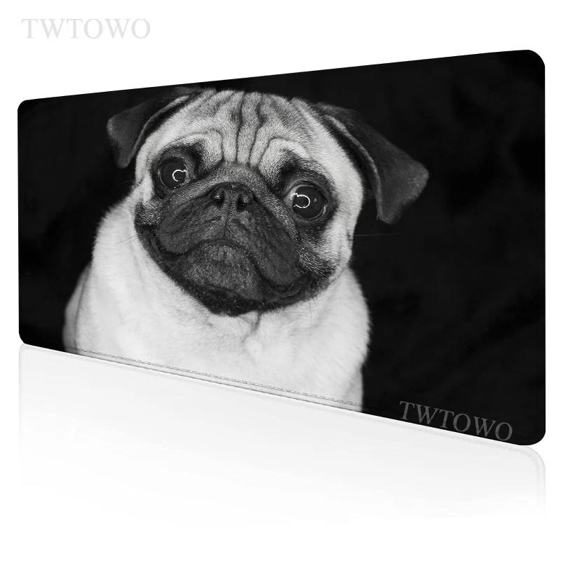 

Dog Pug Mouse Pad Gaming XL Home Large Computer New Mousepad XXL keyboard pad Carpet Office Natural Rubber Soft PC Mice Pad