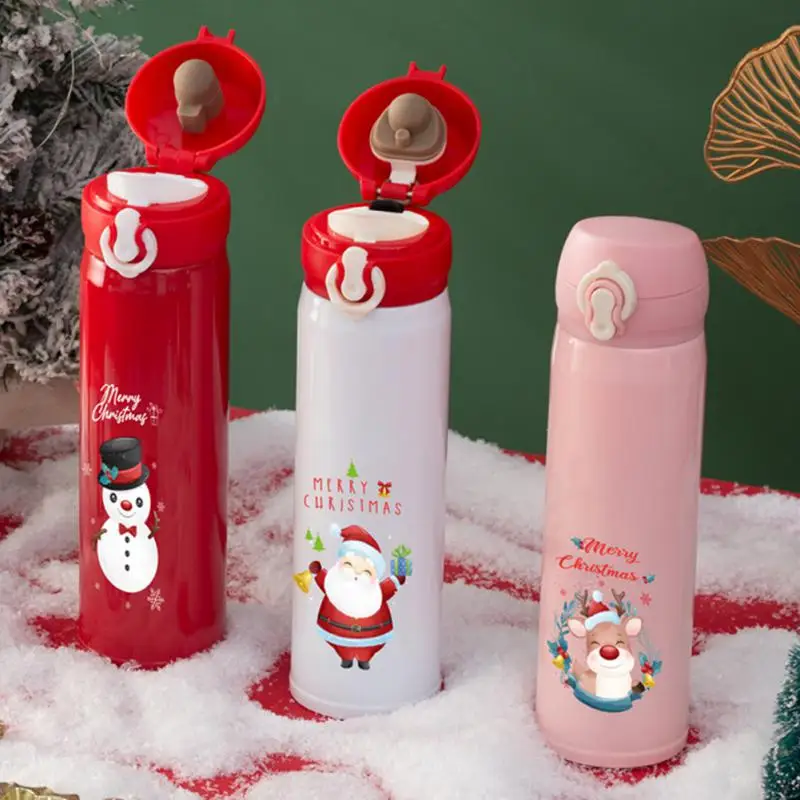 

Christmas Thermal Bottle Stainless Steel Thermos Water Bottle For Children Vacuum Flasks Keeps Cold Insulation Cup For Tea Gifts