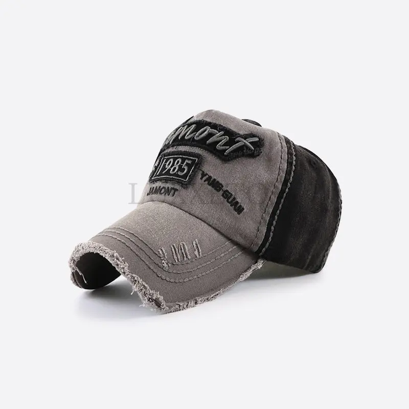 

Washed Cotton Baseball Cap For Men Women Snapback Cap Adjustable Size Letter Embroidery Distressed Decoration Sports Cap