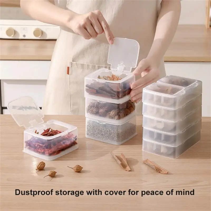 

Kitchen Sealed Moisture Proof Seasoning Box Dust-proof Sealed Ring Bottles For Pantry Storage Containers Spices Boxes Plastic Pp