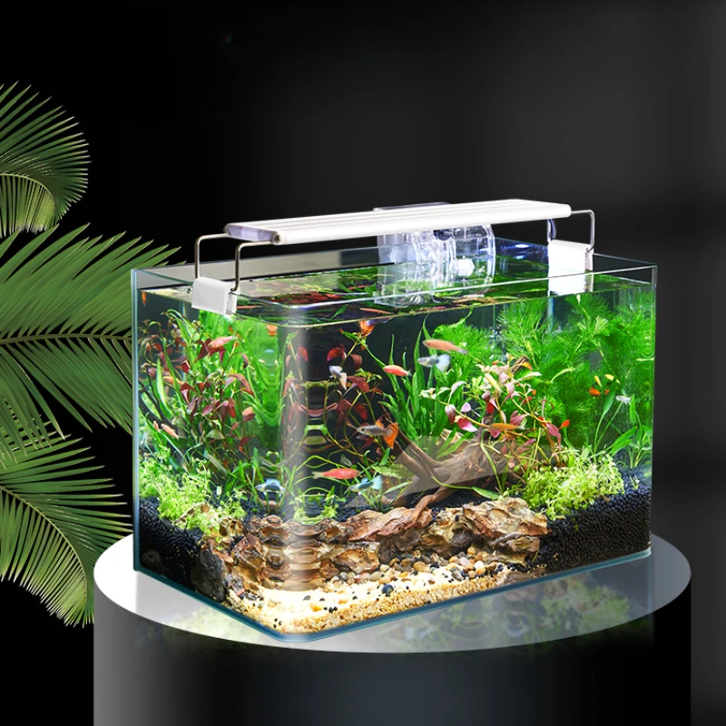 

Mini Vivarium Aquariums Fish Tank Circulate Desktop Small Room Aquariums Fish Tank Glass Landscaping Peceras Products QF50FT