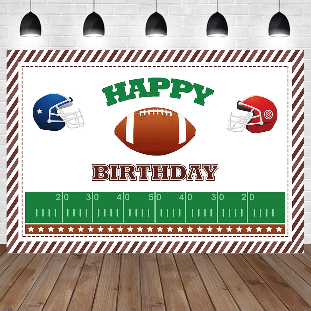 

Регби кувшин украшение на день рождения баннер поле полосатый фон фотография мальчик новорожденный ребенок душ реквизит для студийной съе...